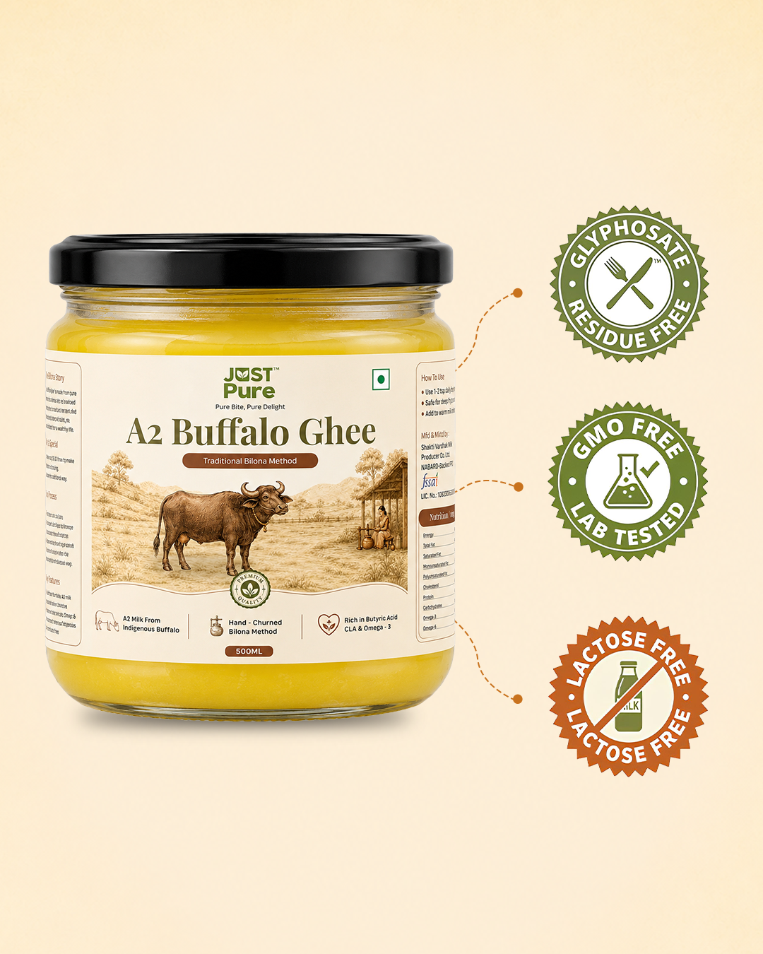 A2 Buffalo Bilona Ghee