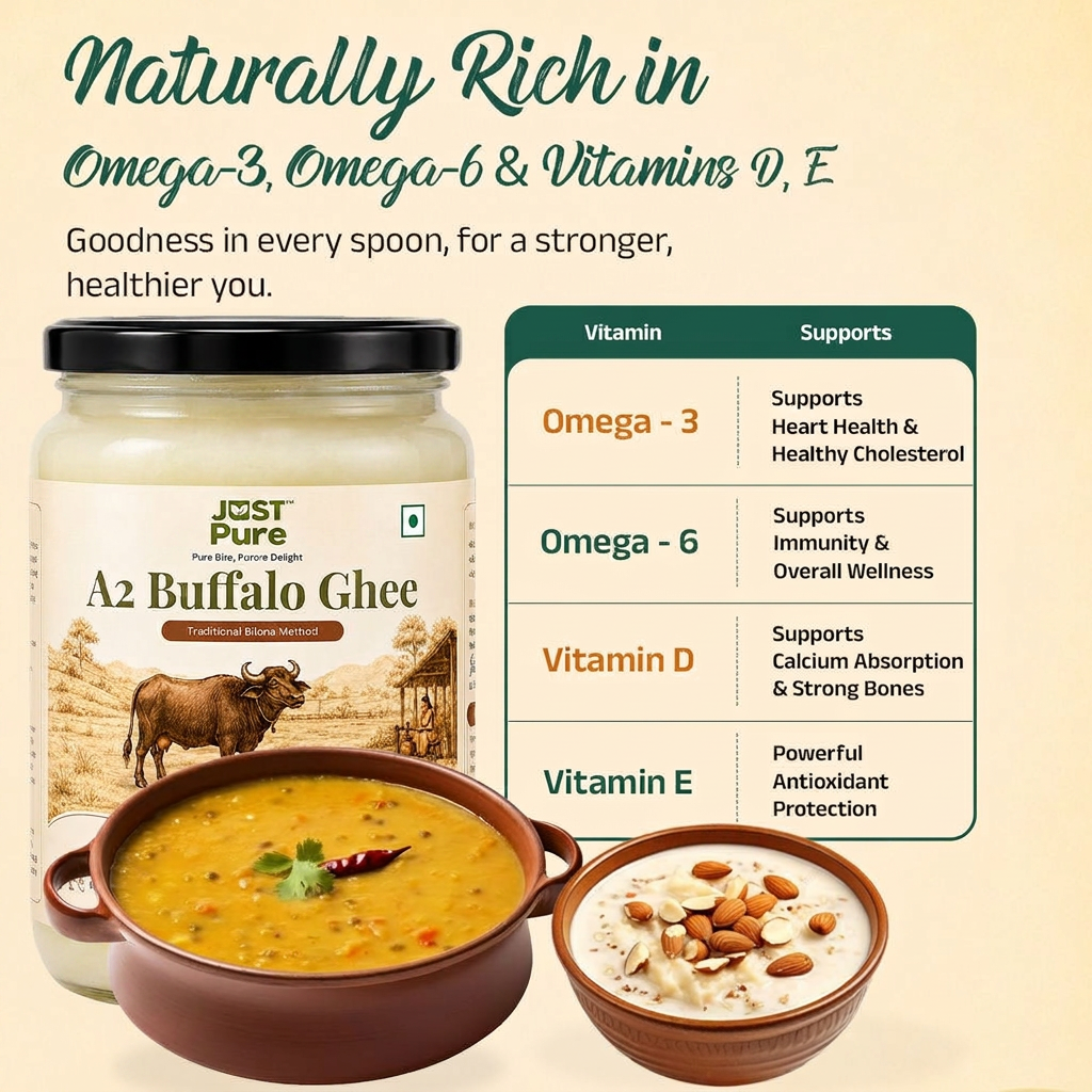 A2 Buffalo Bilona Ghee - naturally white ivory ghee